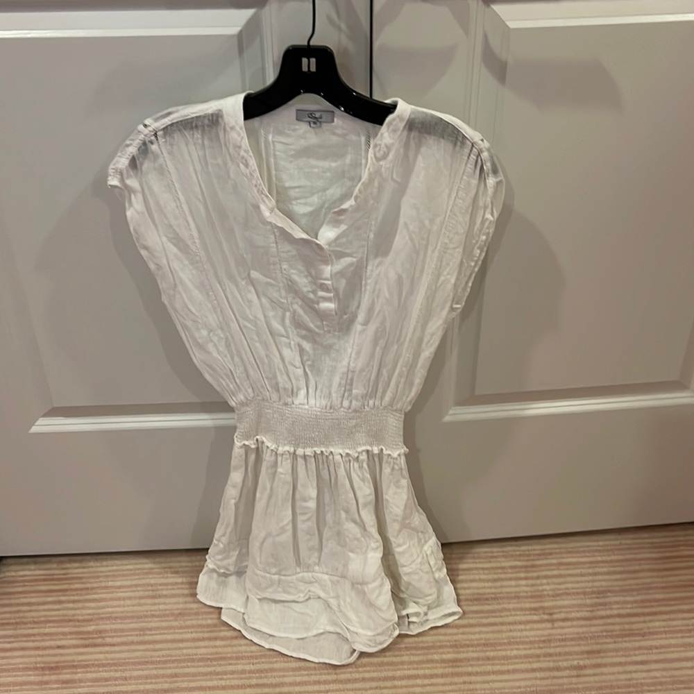 Rails white beach cover up mini dress